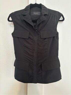 Ana Capri Black Sleeveless Utility Vest